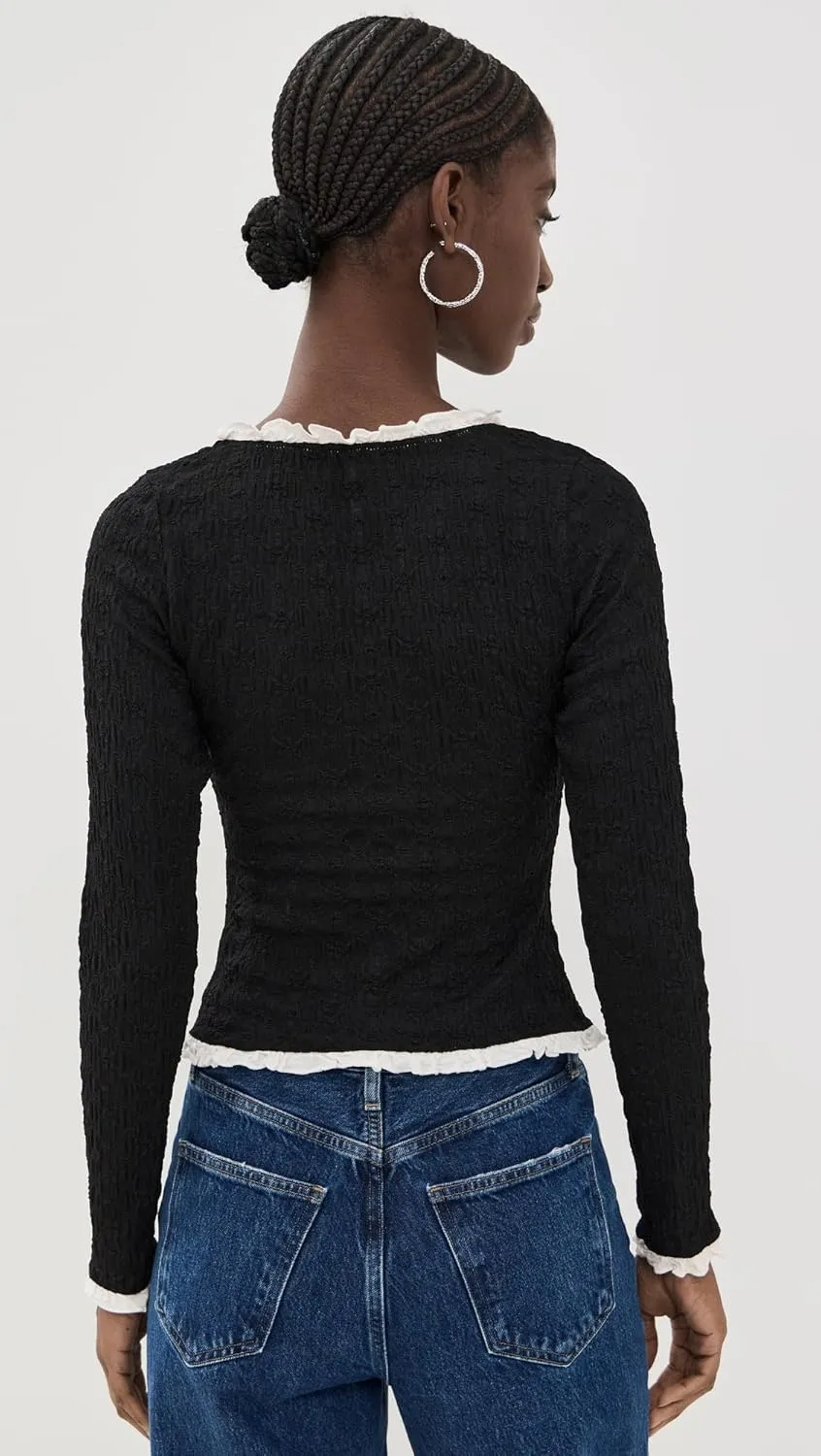 Free People Women's Black Bird Cardi