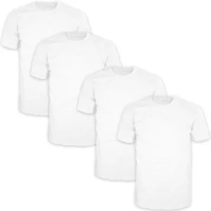 FSD Basic Plain Crew Neck Short Sleeve T-Shirts for Men (Pack of 4 Regular -5XL, Big and Tall)
