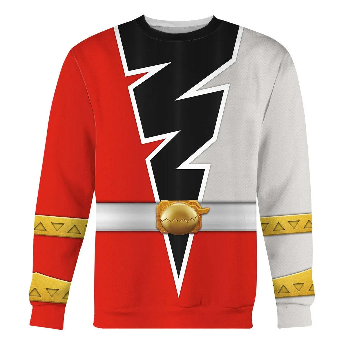 Gearhomie Red Zayto Ranger Dino Fury Hoodies Sweatshirt T-Shirt Zip Hoodies Sweatpants