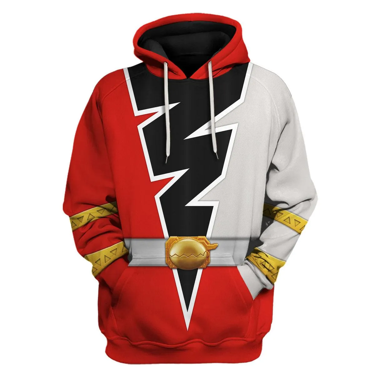 Gearhomie Red Zayto Ranger Dino Fury Hoodies Sweatshirt T-Shirt Zip Hoodies Sweatpants
