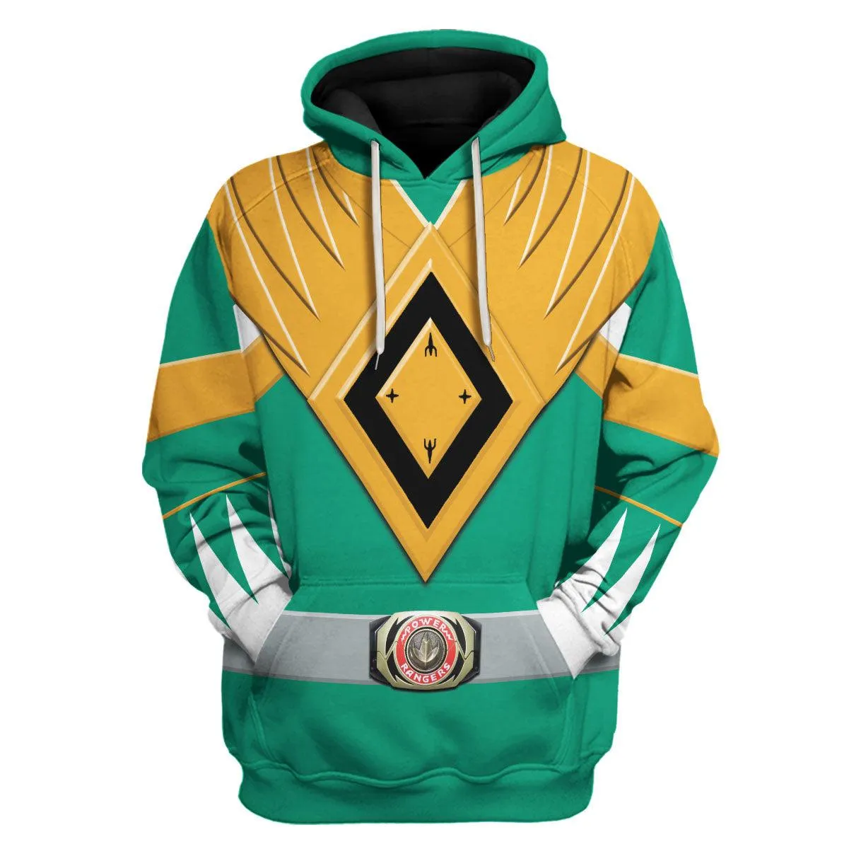 Gearhomie Unisex Tracksuit Hoodies Green Power Ranger 3D Costumes