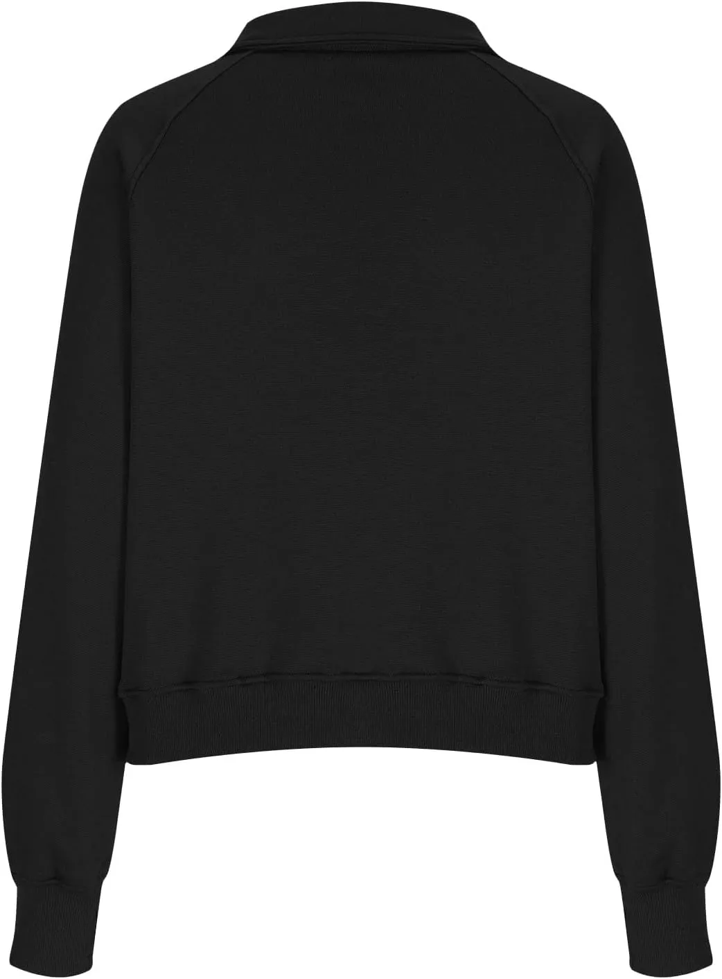 Half Zip Pullover Women Fall Fleece Oversized Sweatshirt Trendy 1/4 Zip Hoodie Y2k Cropped Sweater with Thumb Hole