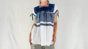 Hand-Embroidered Aguacatenango Blouse. Chiffon.