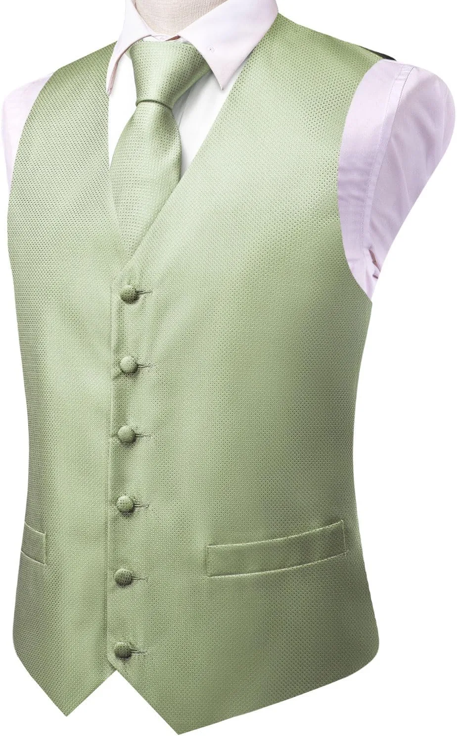 Hi-Tie Silk Mens Suit Vest and Tie Set Paisley Floral Jacquard Formal Dress Waistcoat For Tuxedo Wedding Party Business