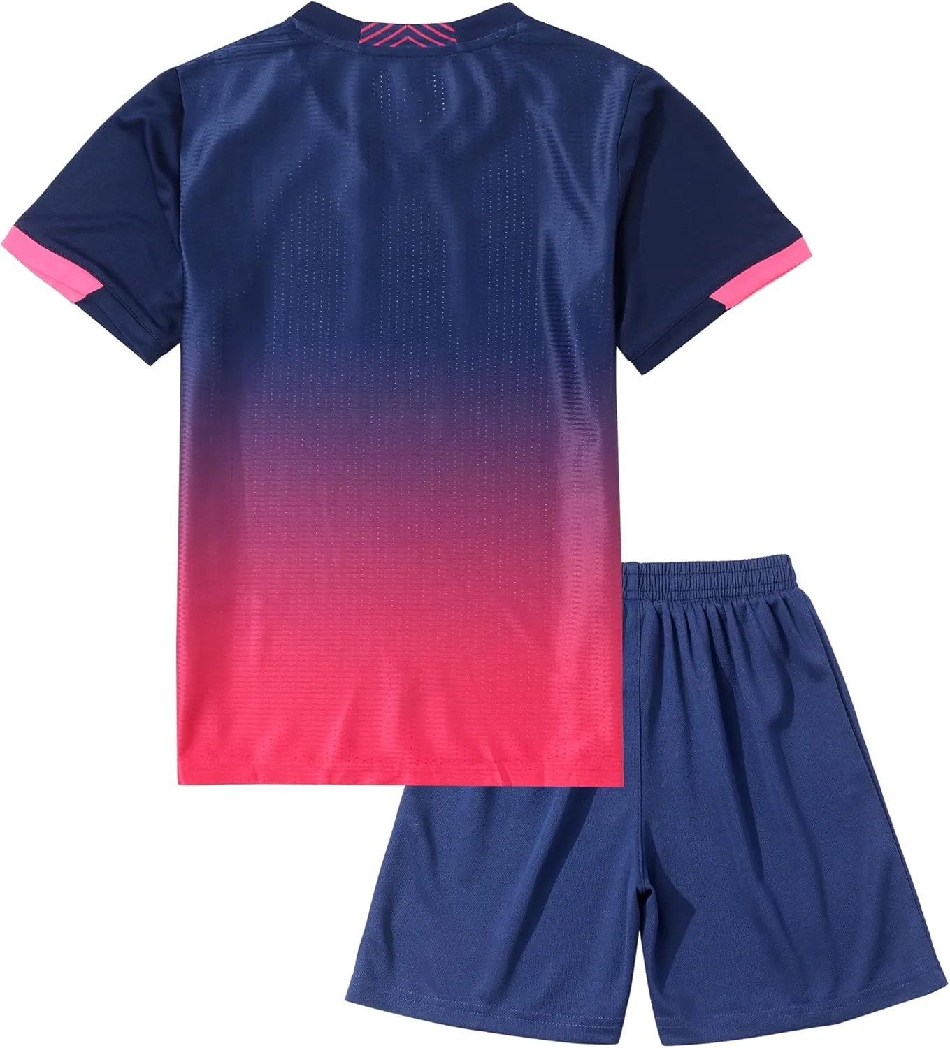 Hiheart Boys Quick Dry Short Sleeve T-shirt and Mesh Shorts Soccer Set