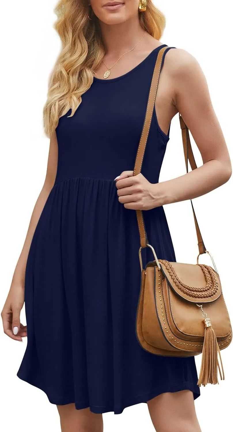 HiMONE Vacation Dresses for Women 2025 Summer Dress Women's Casual Sundresses Casual Beach Petite Sun Dress XS-2XL