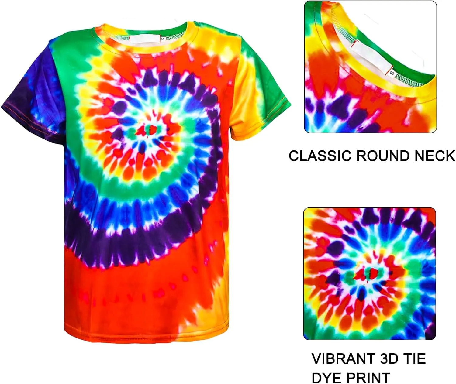 Hippie Costume for Men 60s 70s Fringe Vest Colorful T-shirt Set Carnival Party Tassel Vest Hippy Halloween Costume