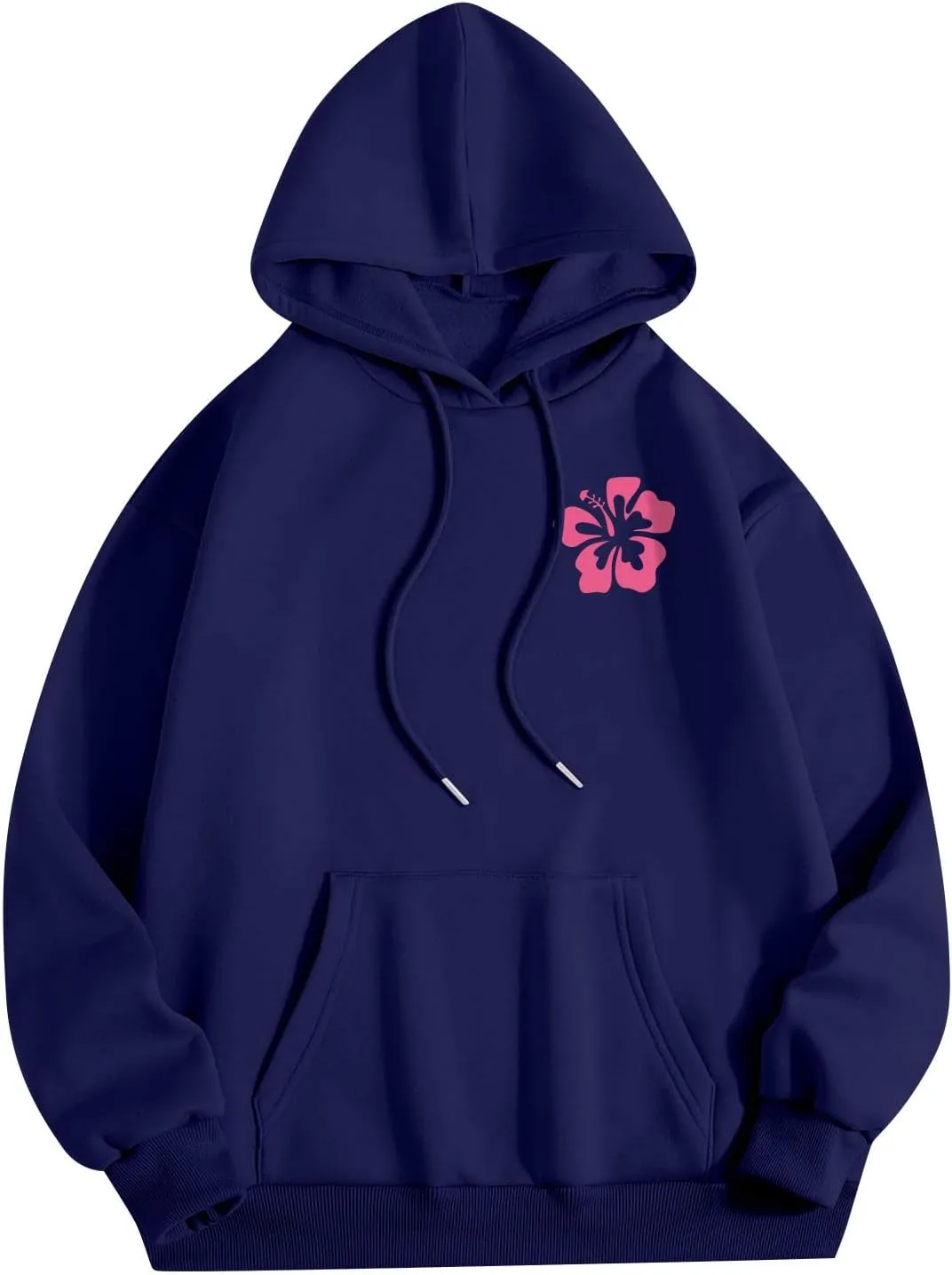 Hoodies For Teen Girls Letter Print Long Sleeve Drawstring Casual Graphic Pullover Cute Oversize Hoodie