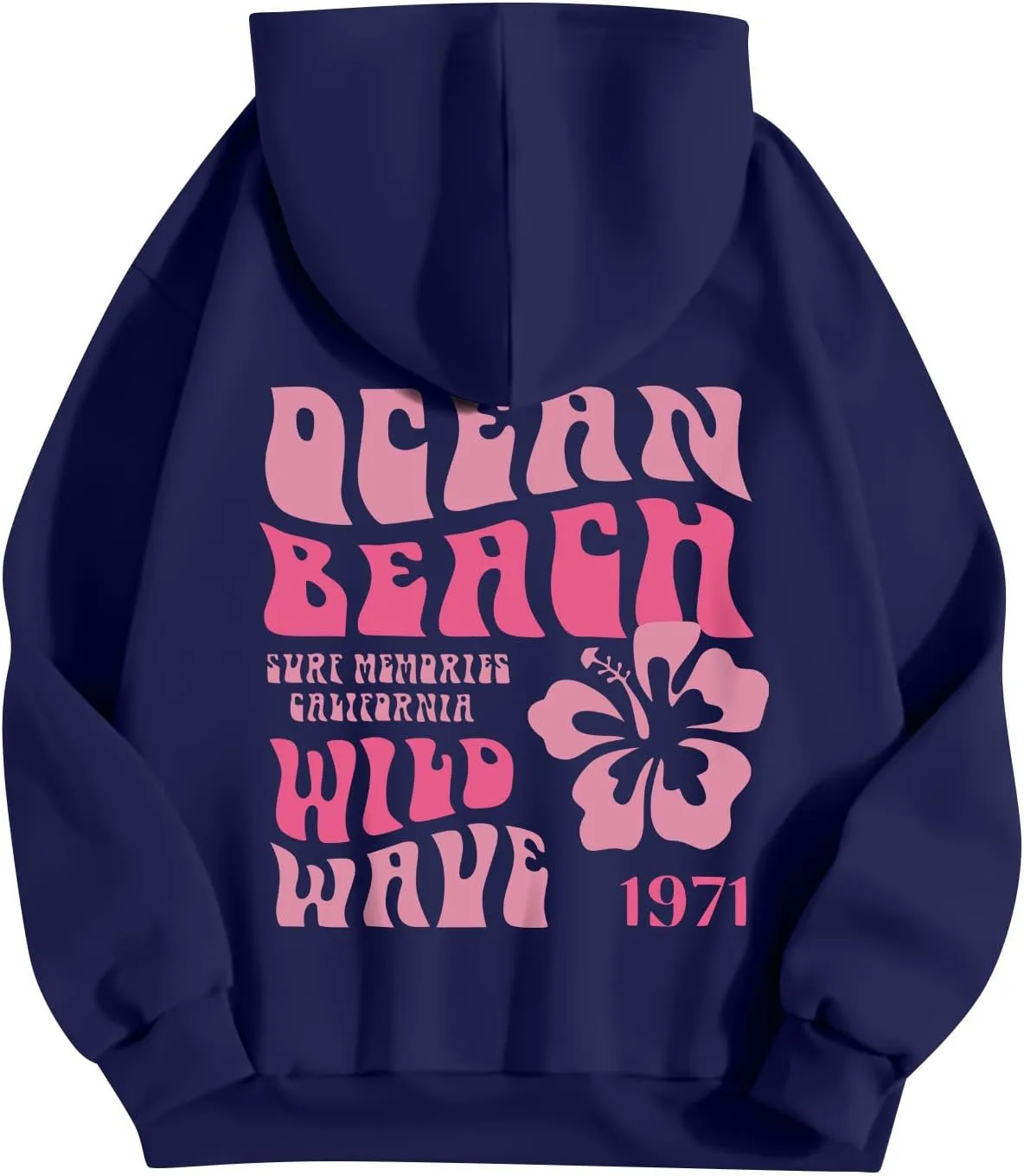 Hoodies For Teen Girls Letter Print Long Sleeve Drawstring Casual Graphic Pullover Cute Oversize Hoodie