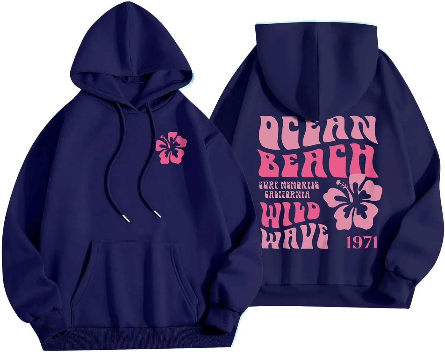 Hoodies For Teen Girls Letter Print Long Sleeve Drawstring Casual Graphic Pullover Cute Oversize Hoodie
