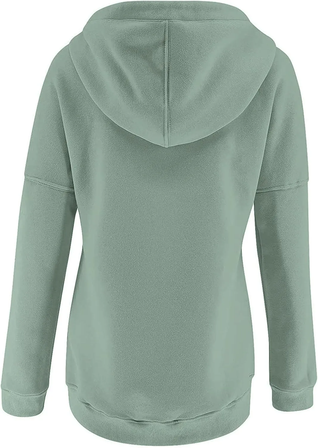 Hoodies for Women Button Collar Drawstring Lightweight Hooded Sweatshirt Casual Long Sleeve Pullover Tops Trendy Fall Clothes