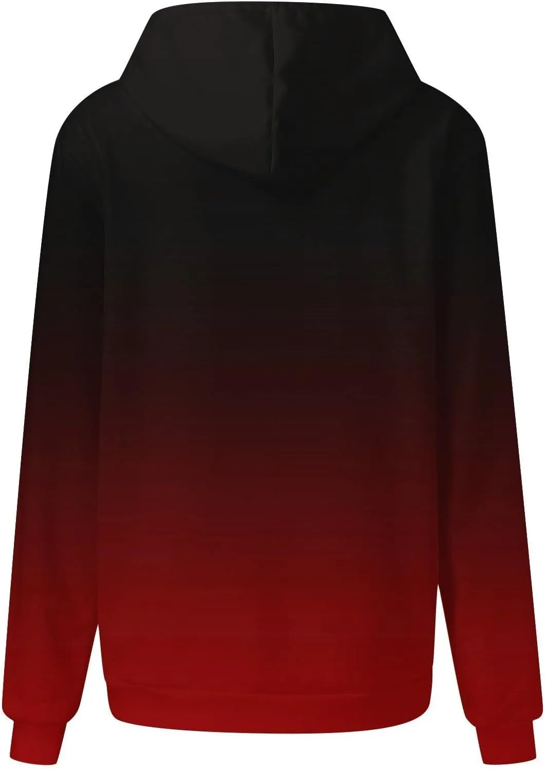 Hoodies For Women Gradient Long Sleeve Oversized Sweatshirts Loose Fit Drawstring Trendy Pullover Tops with Pocket 2024