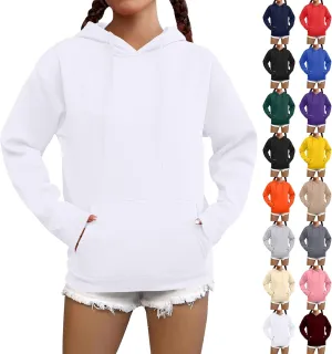 Hoodies for Women Trendy Tunic Hoodie Pullover Simple Long Sleeve Comfy Y2k Hoodie Sweatshirts Loose Fit Hoodie