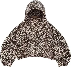 Hoodies Y2k Leopard Print Hoodies for Women Men Cheetah Print Sweatshirt Graphic Hoodies 2000s Sweatshirt