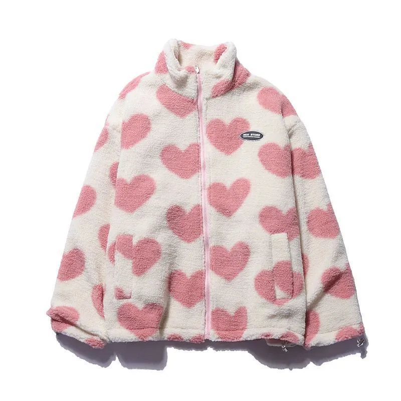 Jade - Reversible Heart Fleece Jacket