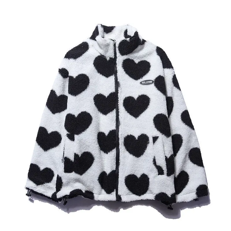 Jade - Reversible Heart Fleece Jacket