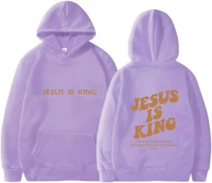Jesus Is King Hoodie,Jesus Loves You Hoodie,Faith Over Fear Hoodie,Christian Faith Sweatshirts Gift for men women