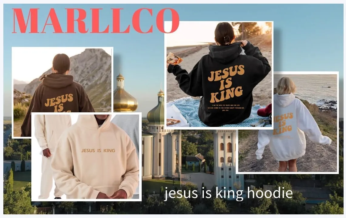 Jesus Is King Hoodie,Jesus Loves You Hoodie,Faith Over Fear Hoodie,Christian Faith Sweatshirts Gift for men women