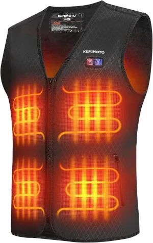 KEMIMOTO Heated Vest for Men, Electric Warming Vest for Hunting & Winter Sports (Battery Not Included)