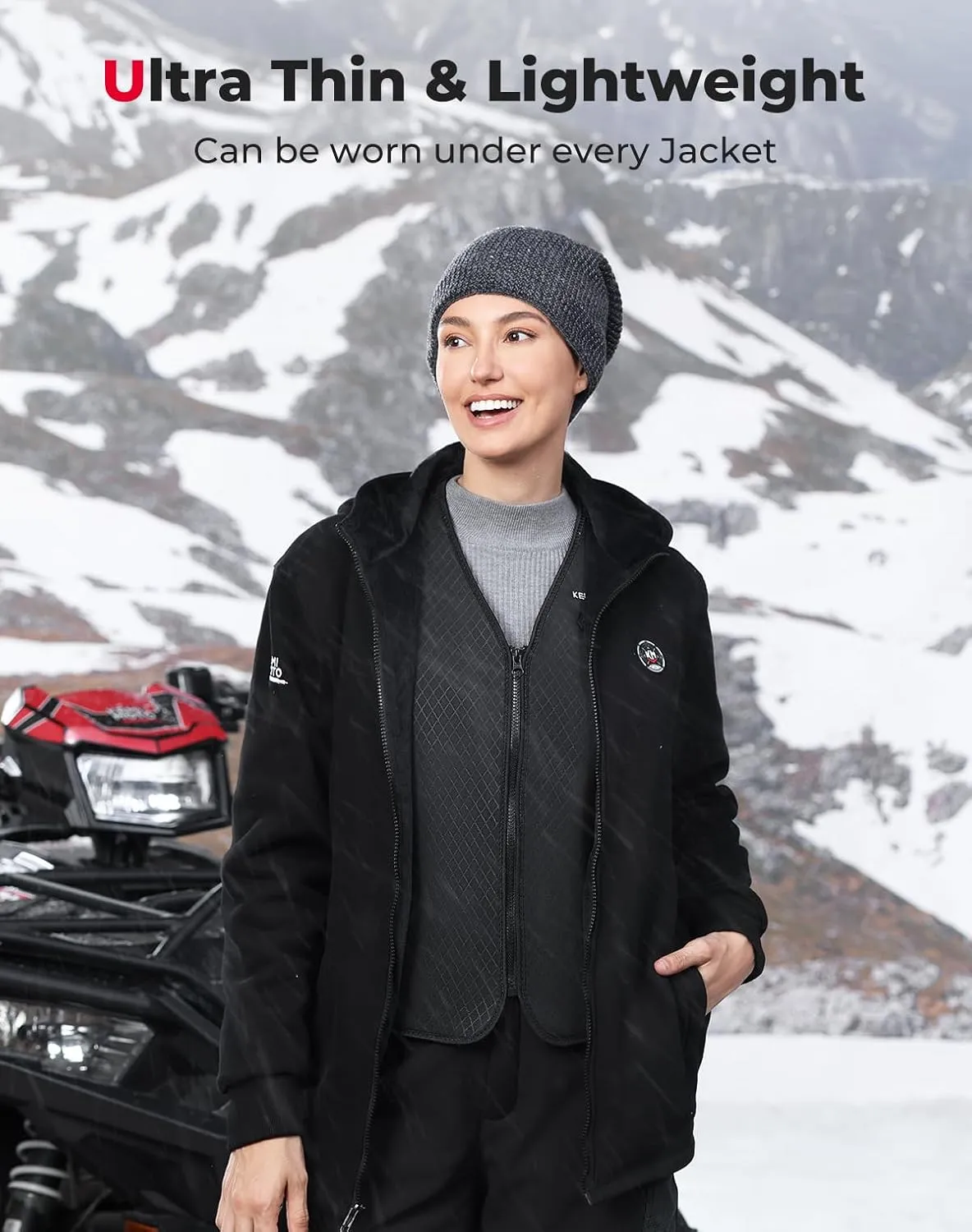 KEMIMOTO Womens Heated Vest, Lightweight Electric Heated Warming Vest