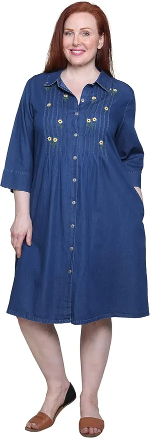 LA CERA Women's Cotton Knit Dress