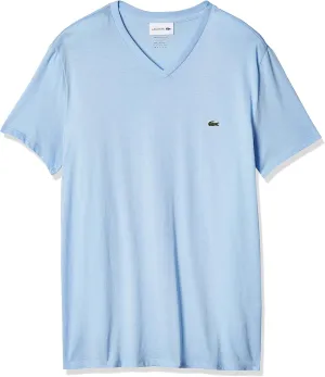 Lacoste Men's Short Sleeve V-Neck Pima Cotton Jersey T-Shirt
