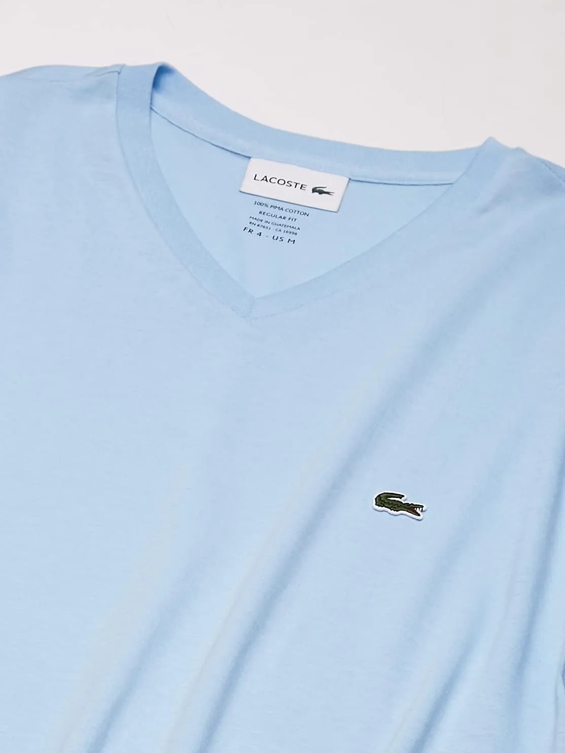 Lacoste Men's Short Sleeve V-Neck Pima Cotton Jersey T-Shirt