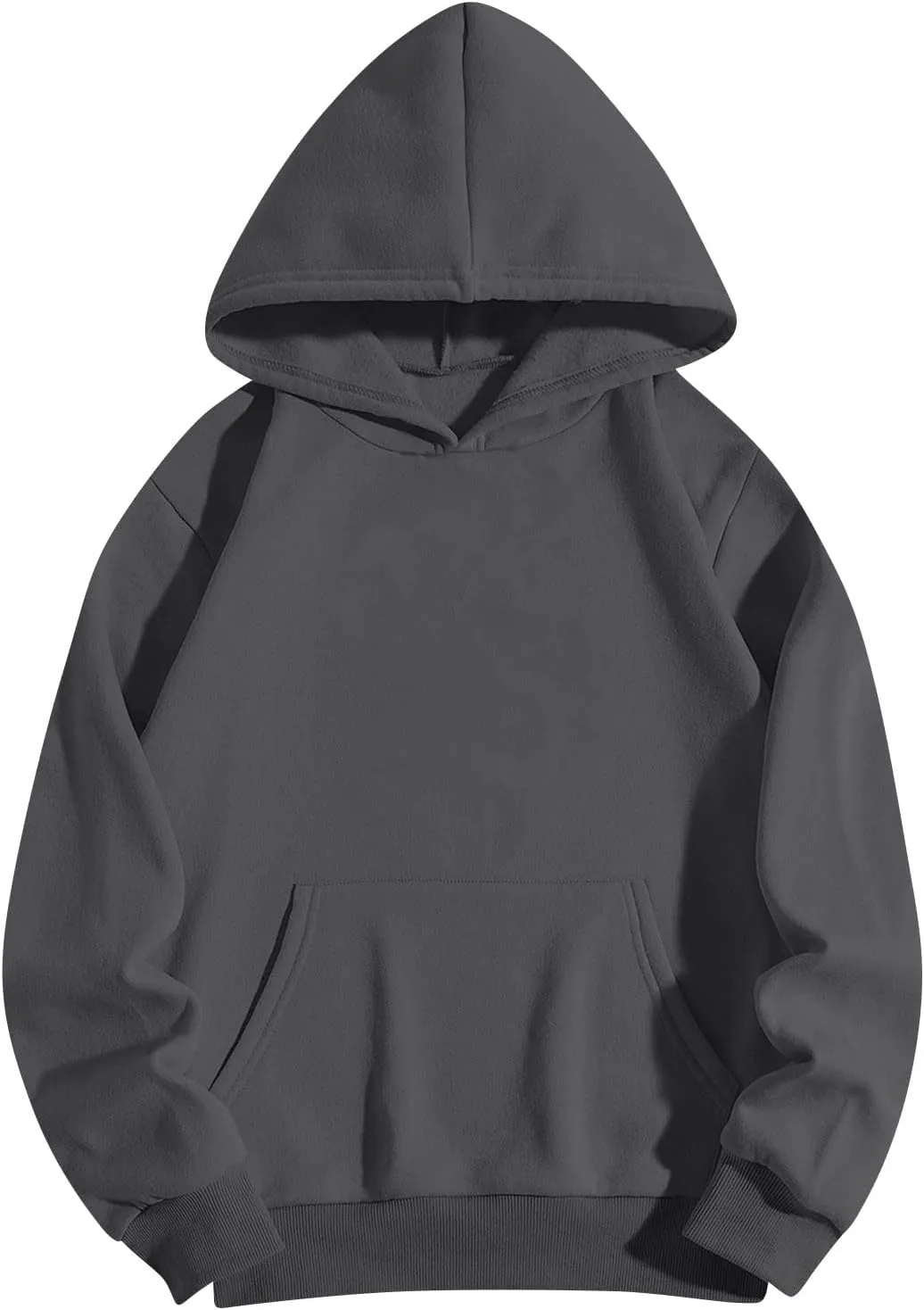 lcyhony Fleece Plus Size Hoodies for Women Trendy Fall Long Sleeve Pullover Sweatshirts Winter Warm Comfy Coats with Pockets