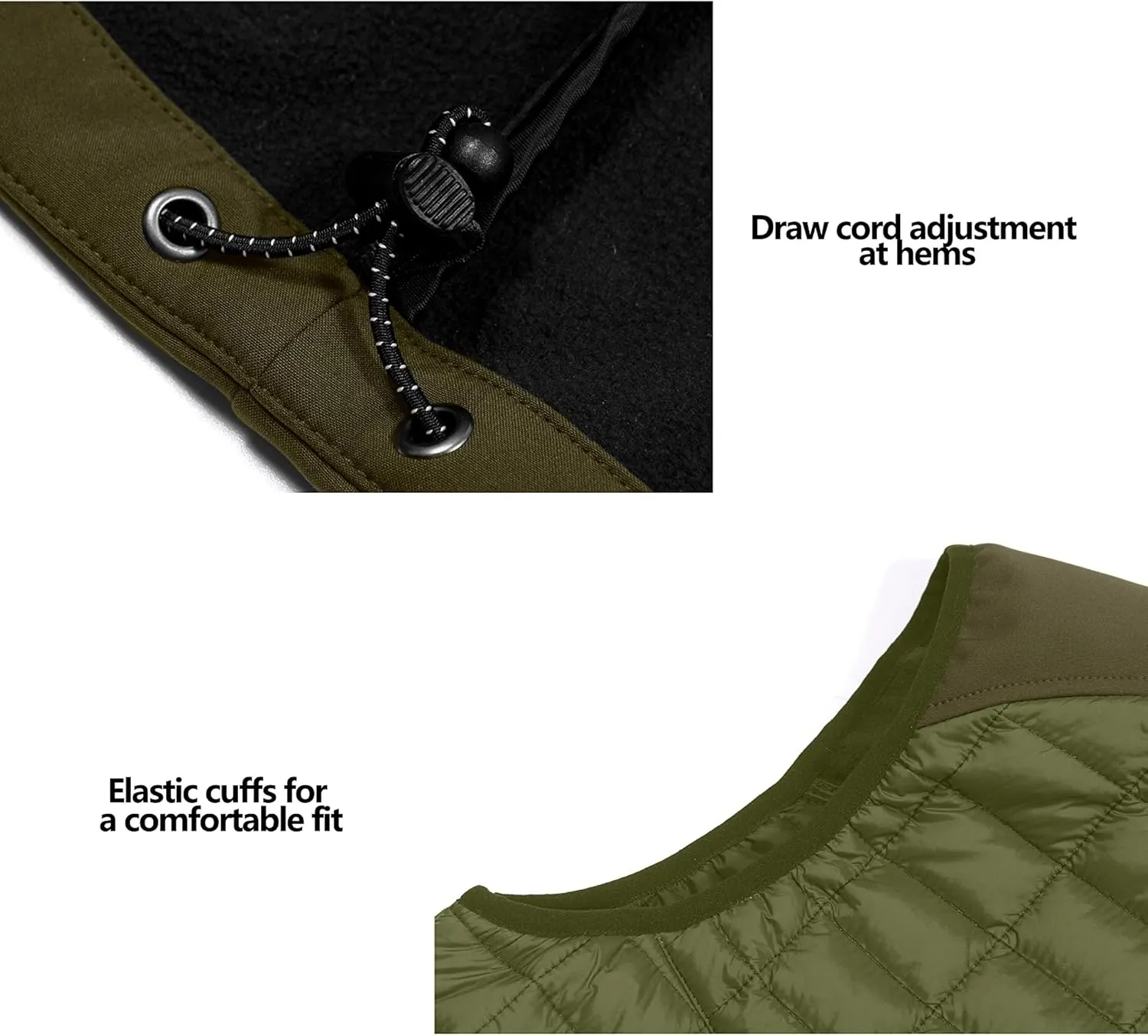 Little Donkey Andy Mens Lightweight Puffer Vest, Warm Outdoor Sleeveless Jacket for Hiking Travel Running