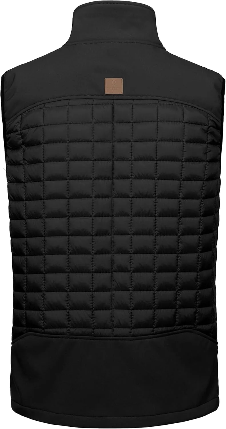 Little Donkey Andy Mens Lightweight Puffer Vest, Warm Outdoor Sleeveless Jacket for Hiking Travel Running