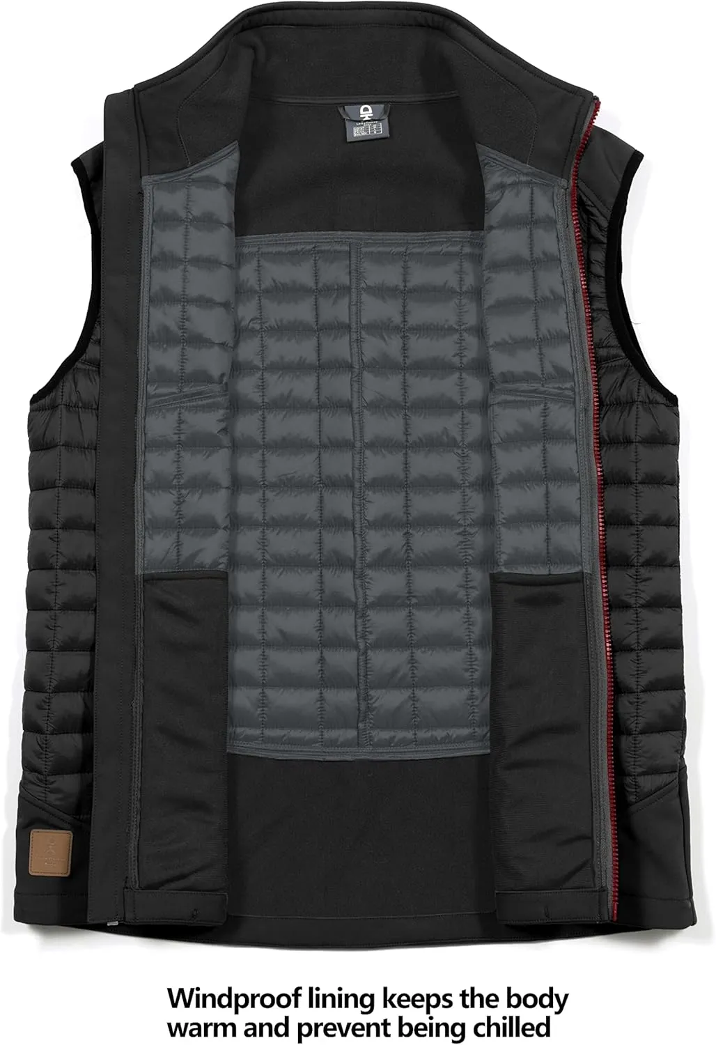 Little Donkey Andy Mens Lightweight Puffer Vest, Warm Outdoor Sleeveless Jacket for Hiking Travel Running