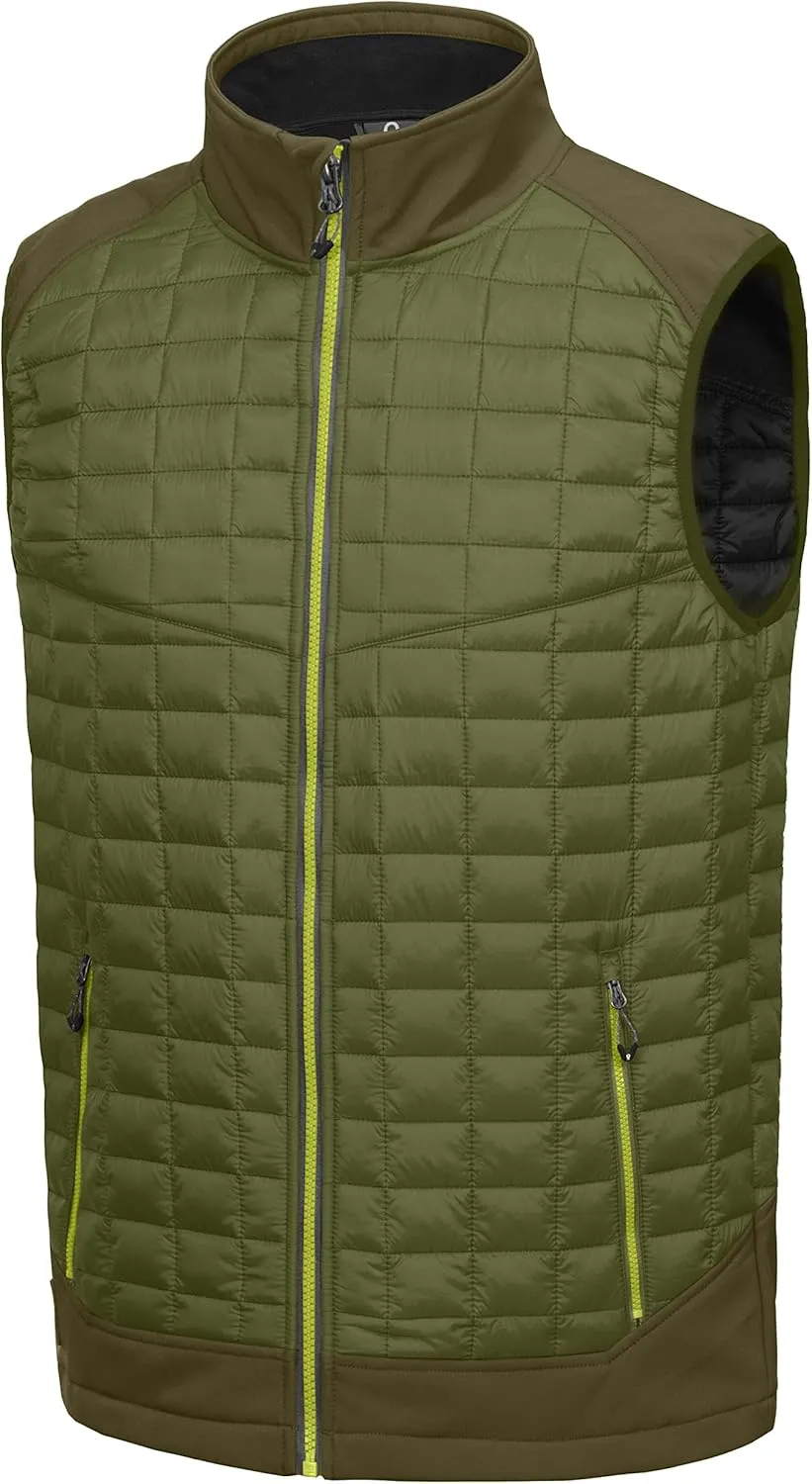 Little Donkey Andy Mens Lightweight Puffer Vest, Warm Outdoor Sleeveless Jacket for Hiking Travel Running