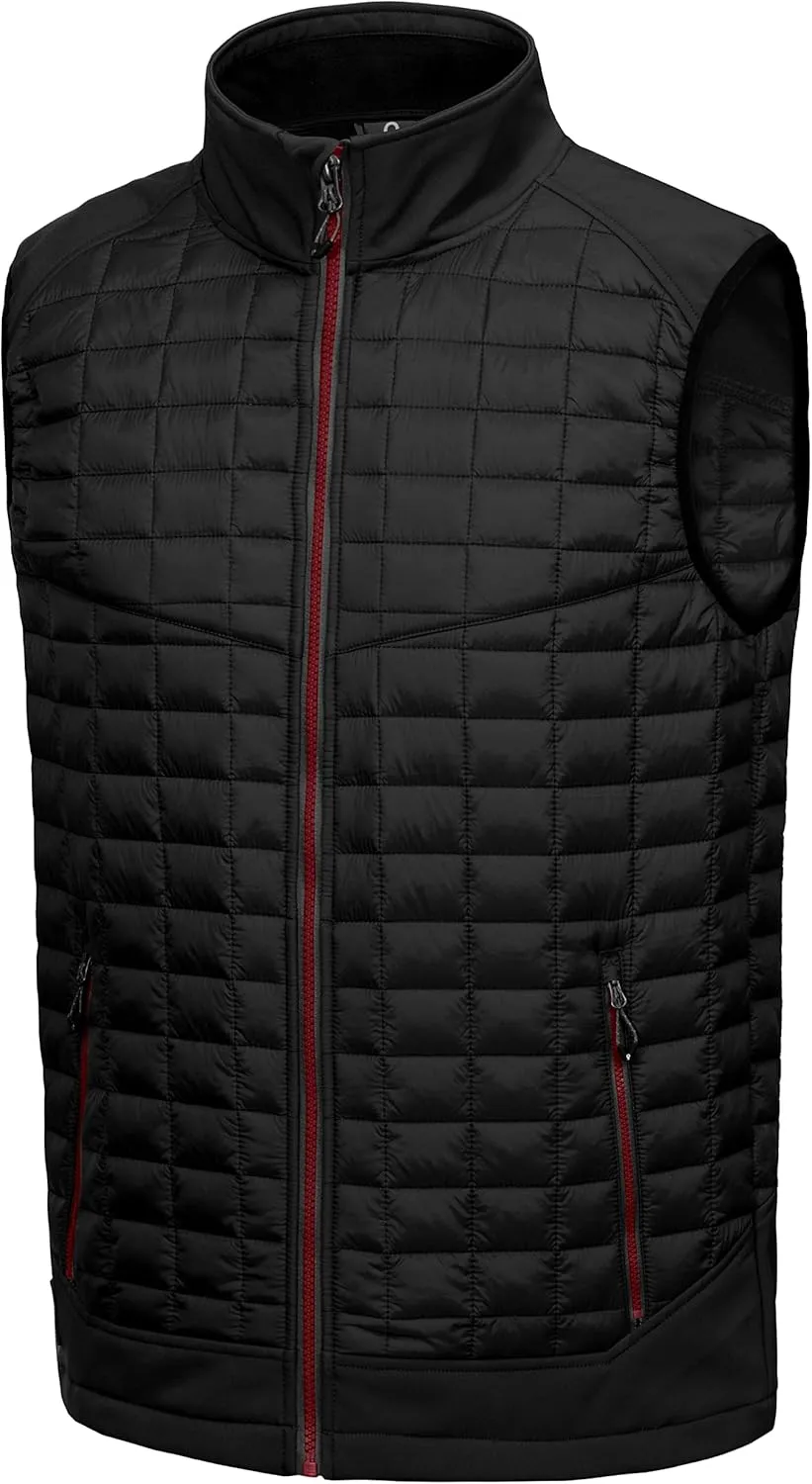 Little Donkey Andy Mens Lightweight Puffer Vest, Warm Outdoor Sleeveless Jacket for Hiking Travel Running