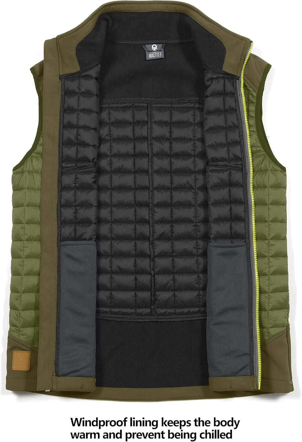 Little Donkey Andy Mens Lightweight Puffer Vest, Warm Outdoor Sleeveless Jacket for Hiking Travel Running