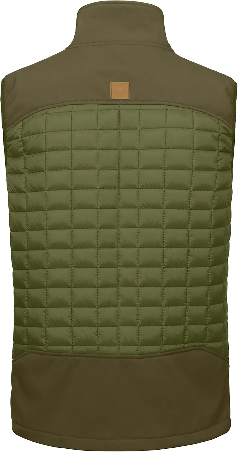 Little Donkey Andy Mens Lightweight Puffer Vest, Warm Outdoor Sleeveless Jacket for Hiking Travel Running