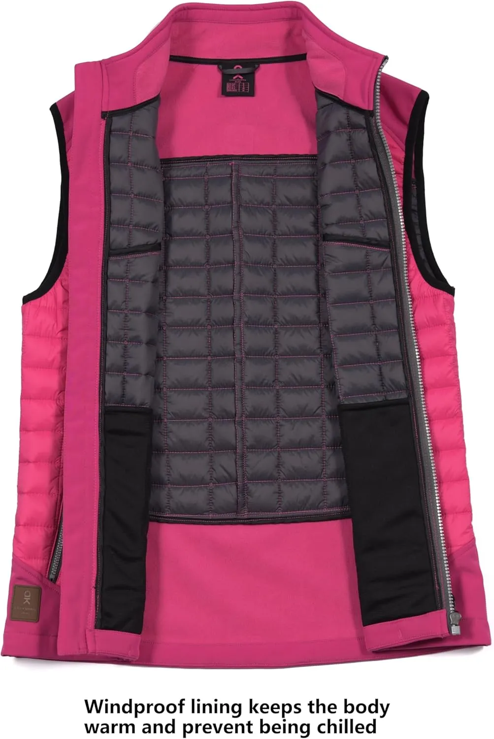 Little Donkey Andy Women's Lightweight Puffer Vest, Warm Outdoor Sleeveless Jacket for Hiking Travel Running Golf