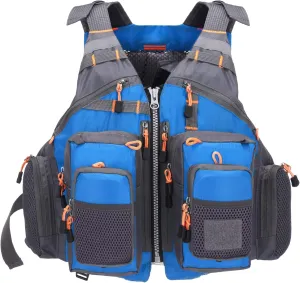 Lixada Fly Fishing Vest Fishing Jacket Breathable Polyester Mesh Design Fishing Vest