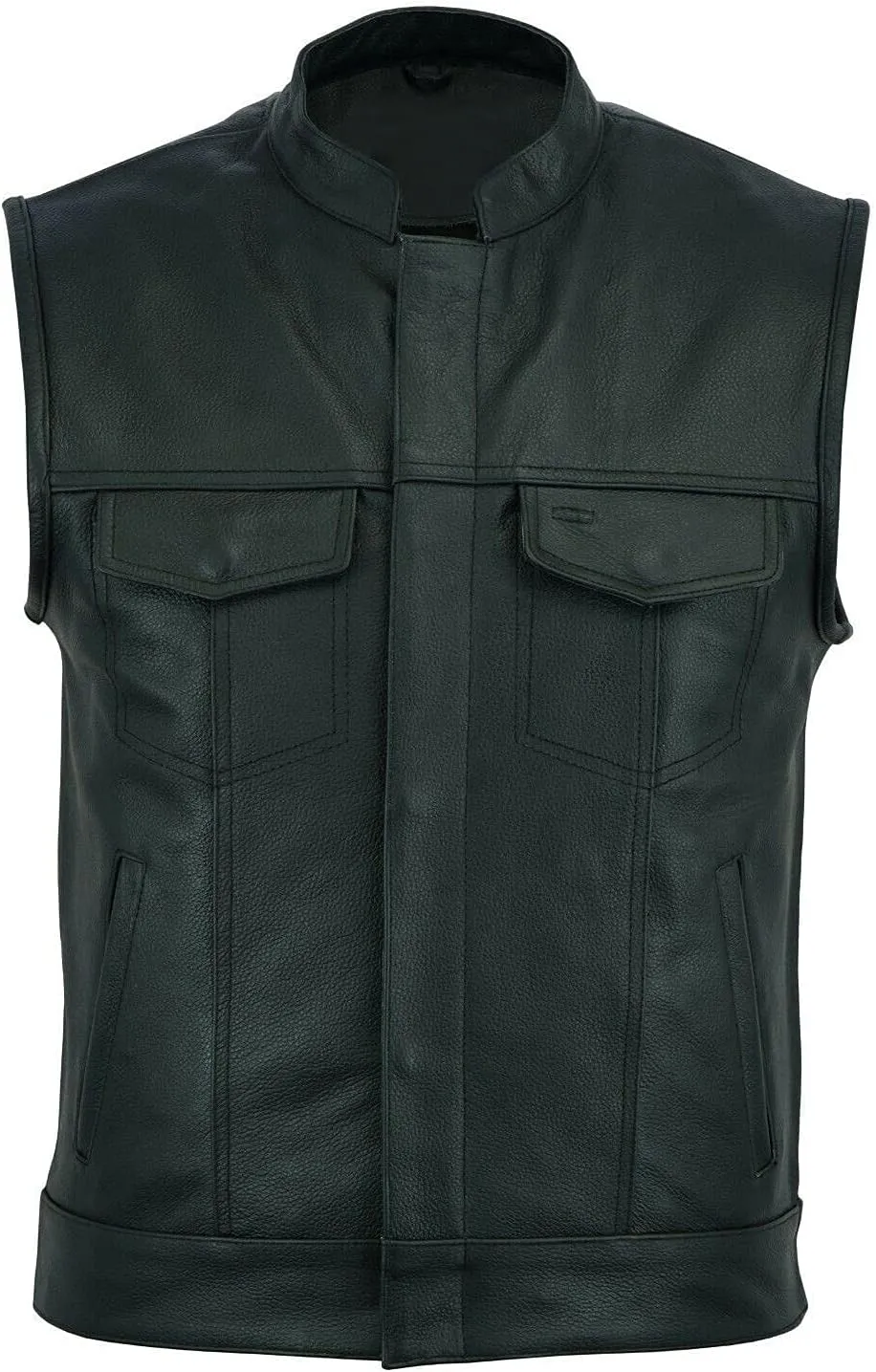LP-FACON Men's Club Biker Vintage Fashion Motorcycle | Western Cowboy Leather Vest | Waistcoat Collection
