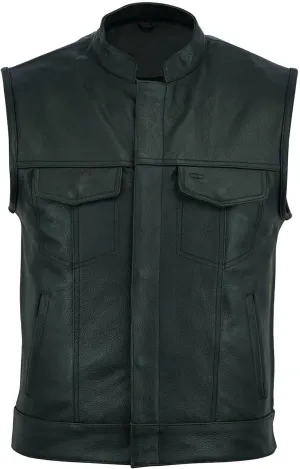 LP-FACON Men's Club Biker Vintage Fashion Motorcycle | Western Cowboy Leather Vest | Waistcoat Collection
