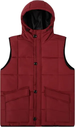 MADHERO Men's Puffer Vest with Hood Water-Resistant Puffy Vests Outerwear Sleeveless Jacket