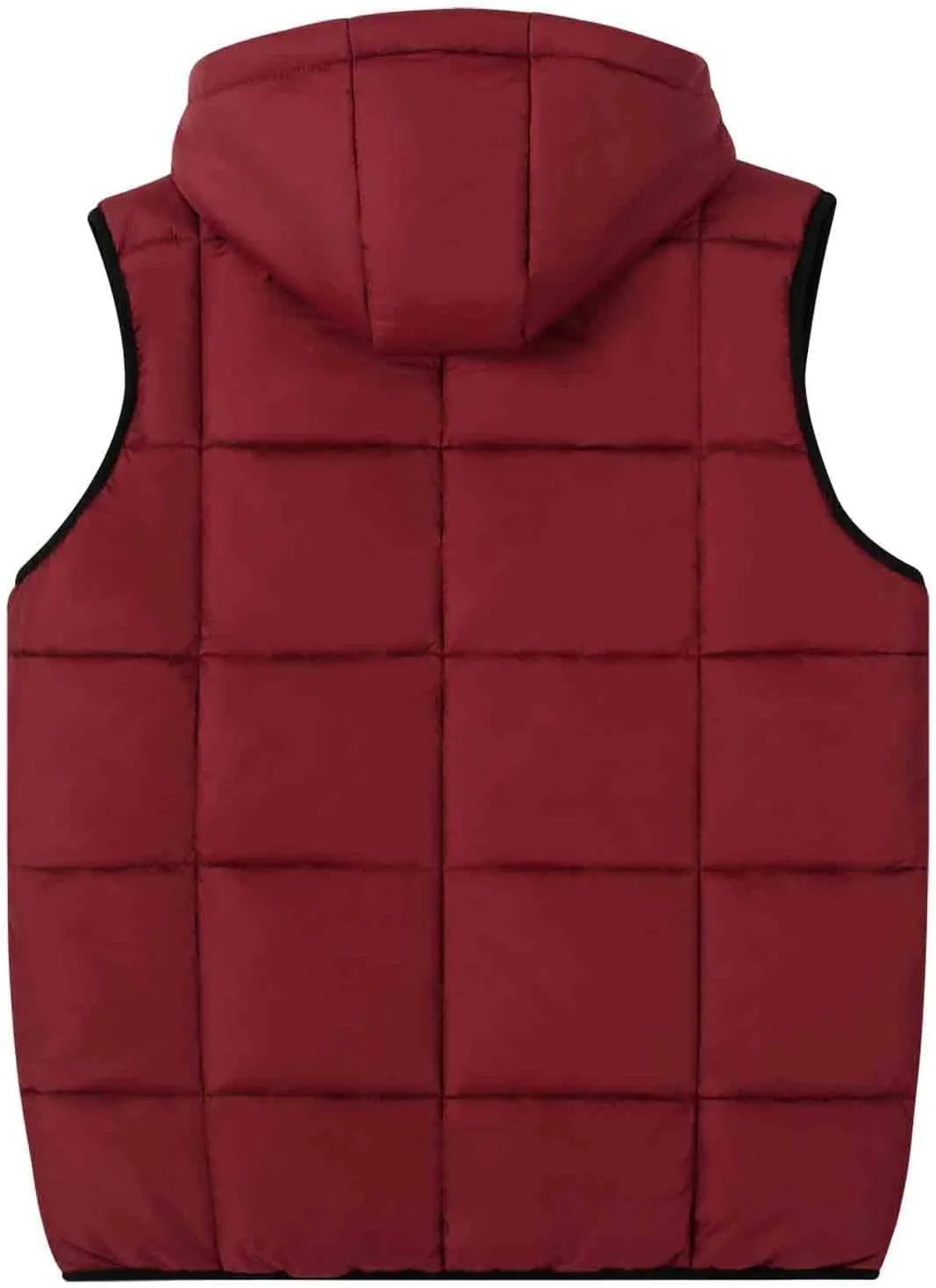 MADHERO Men's Puffer Vest with Hood Water-Resistant Puffy Vests Outerwear Sleeveless Jacket