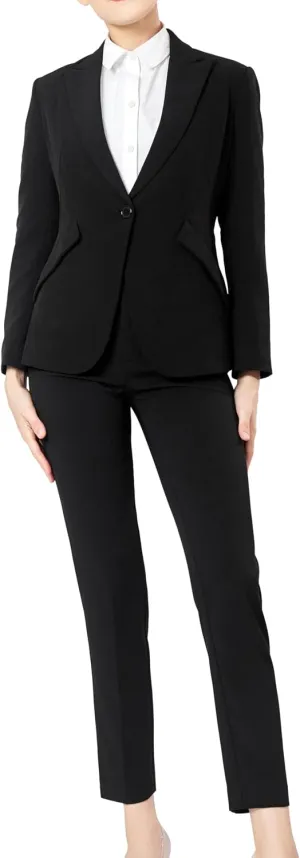 Marycrafts Women's Blazer Pant Suits Set Business Professional Workwear Suit
