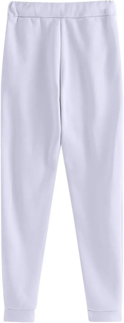 Men's 2 Piece Sweatsuit Set Long Sleeve Solid Sweatshirts Drawstring Jogger Sweatshirt and Sweatpants Suit