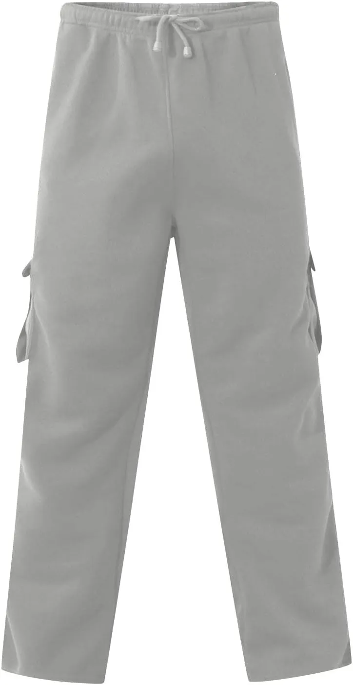 Mens Cargo Sweatpants with Pockets Stretch Drawstring Elastic Waist Sweatpants Slim Fit Pants 2024 Joggers Trousers