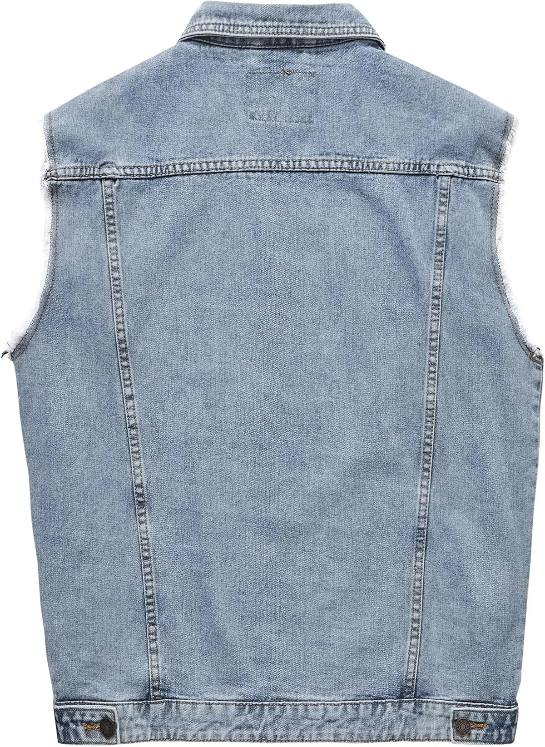 Men's Casual Jean Vest Stretchy Motorcycle Denim Sleeveless Vest
