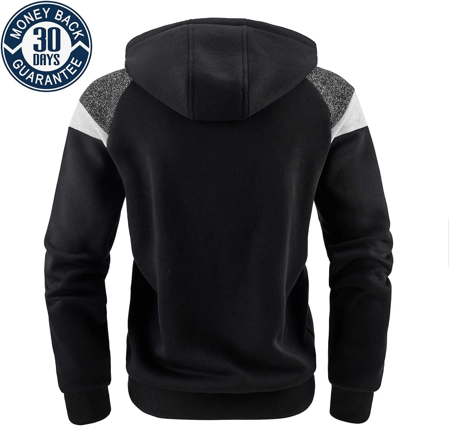 Men's Full Zip Fleece Hoodie zippered Color Block hooded slim Fit Long Sleeve Lightweight Sweatshirt