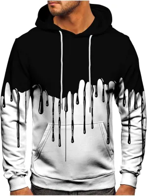 Men's Gym Workout Active Long Sleeve Pullover Lightweight Hoodie Casual Hooded Sweatshirts, M-6XL