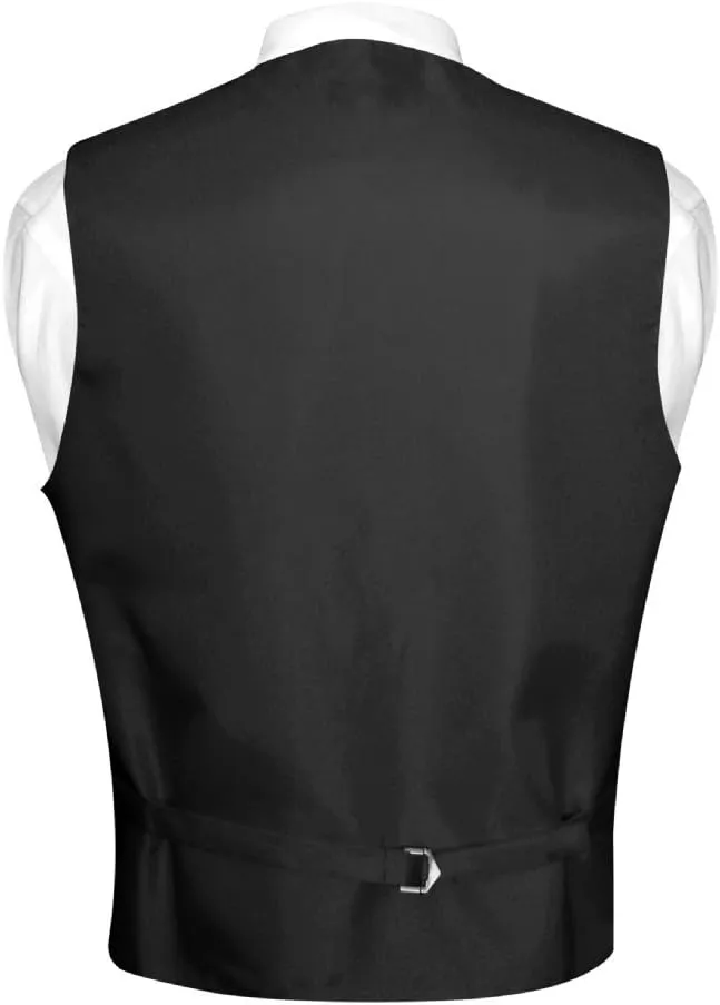 Men's Paisley Design Dress Vest & Bow Tie SILVER Grey Color BOWTie Set