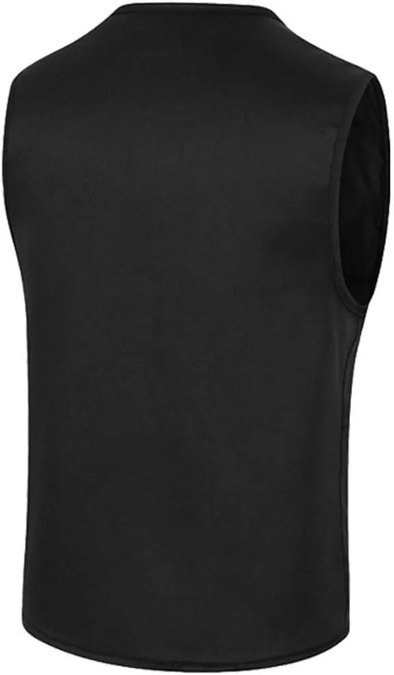 Men's Running Vest Outerwear Travel Fishing Utility Safari Vest with Pockets Outdoor Sleeveless Jacket for Golf