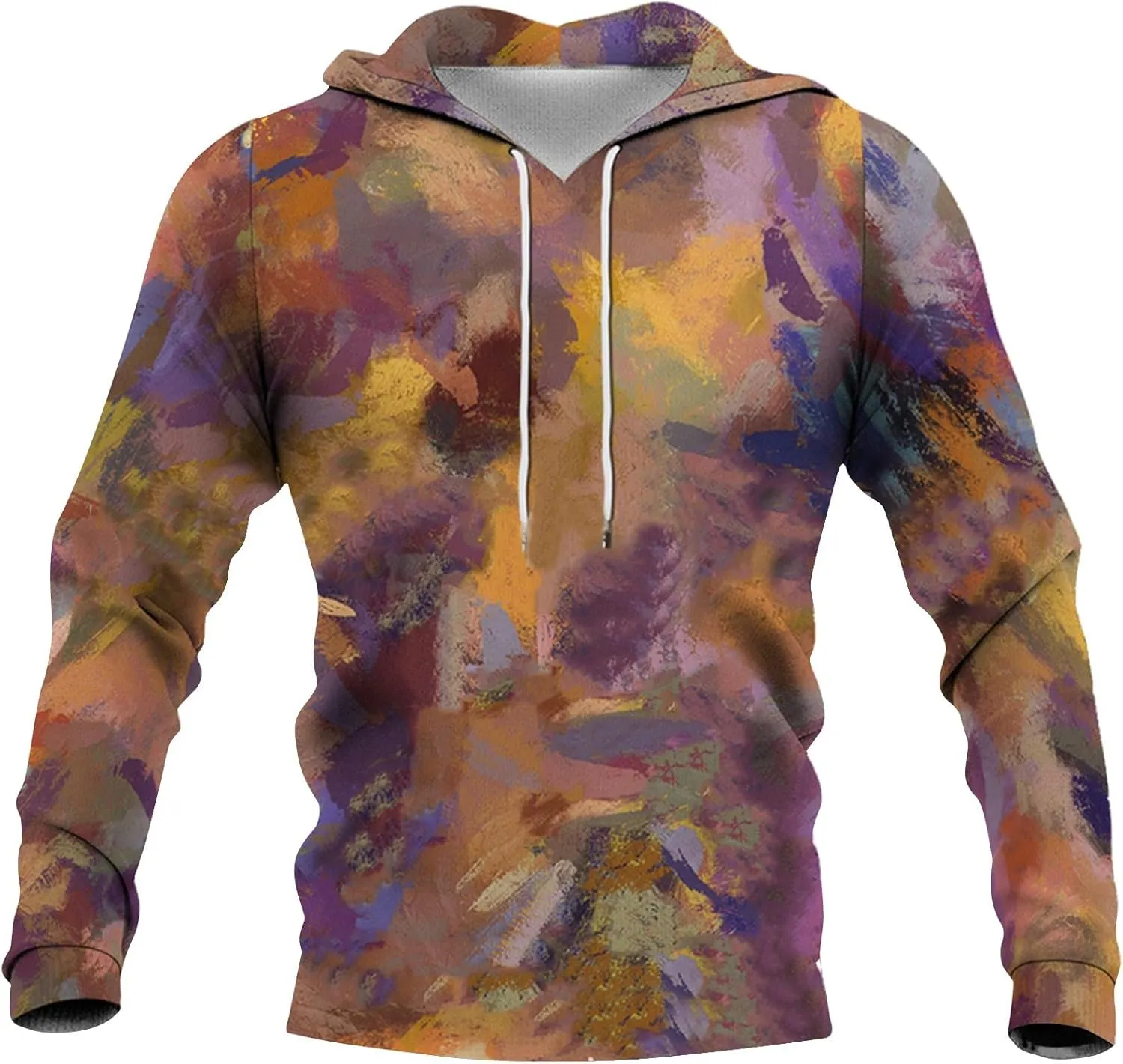 Men's Sweatshirt Plus Size Long Sleeve Hooded Pullover Printed 2024 Fashion Casual Loose Fit Hoodies